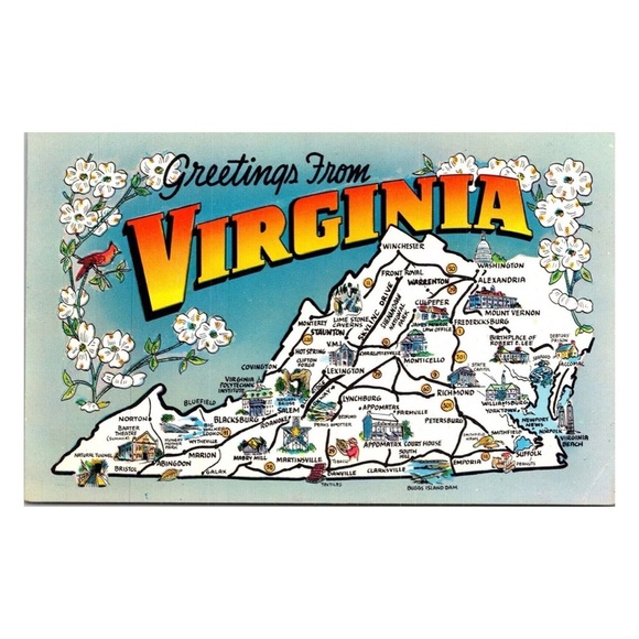 Vintage Other - Greetings From Virginia Postcard